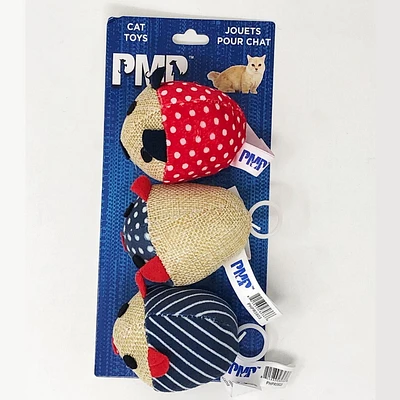 PMP 3PC PACK MICE CAT TOY