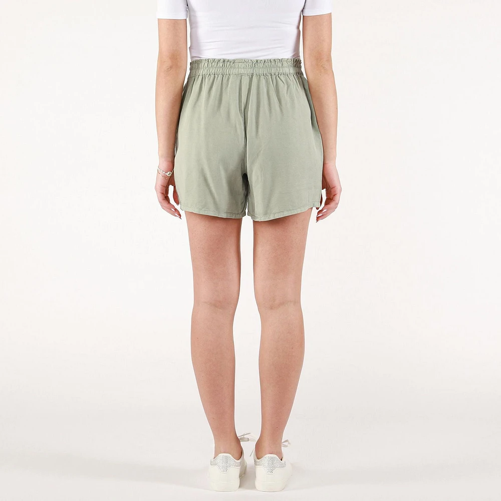 DV Short plissé avec ceinture élastique froncée