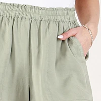 DV Short plissé avec ceinture élastique froncée