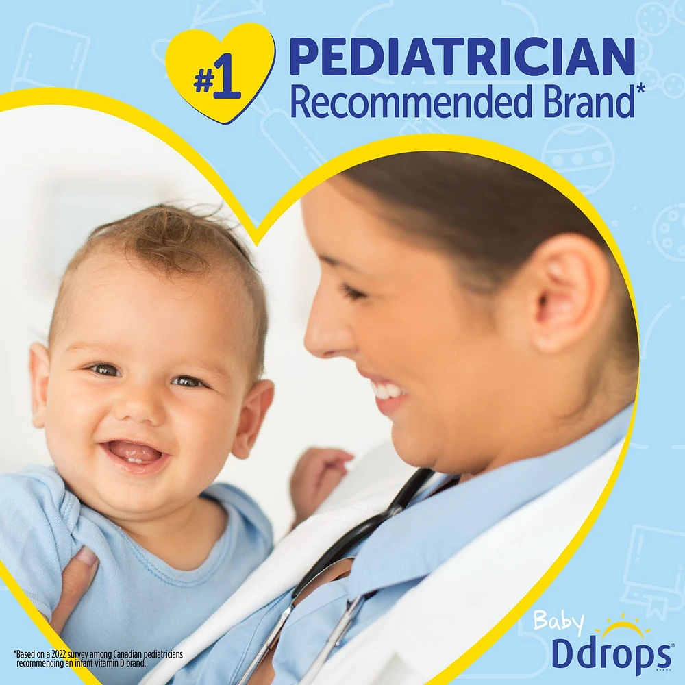 Baby Ddrops® Liquid Vitamin D3 Vitamin Supplement, 400 IU, 2.5 ml, 90 drops