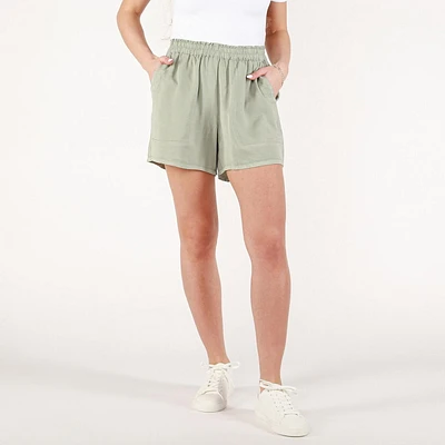 DV Short plissé avec ceinture élastique froncée