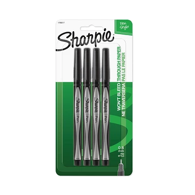 Sharpie Pen, Black, 4-Pack, The first Sharpie pen!