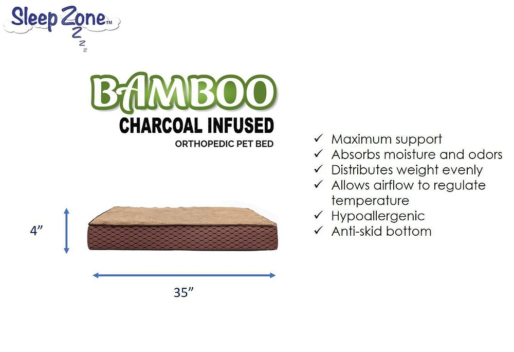 Ethical Sleep Zone Lit pour Chien en Bambou - Plusieurs Tailles Disponibles