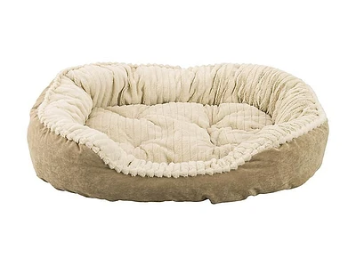 Sleep Zone Carved Plush Dog Bed