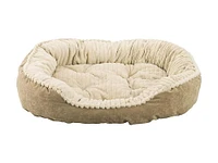 Sleep Zone Carved Plush Dog Bed