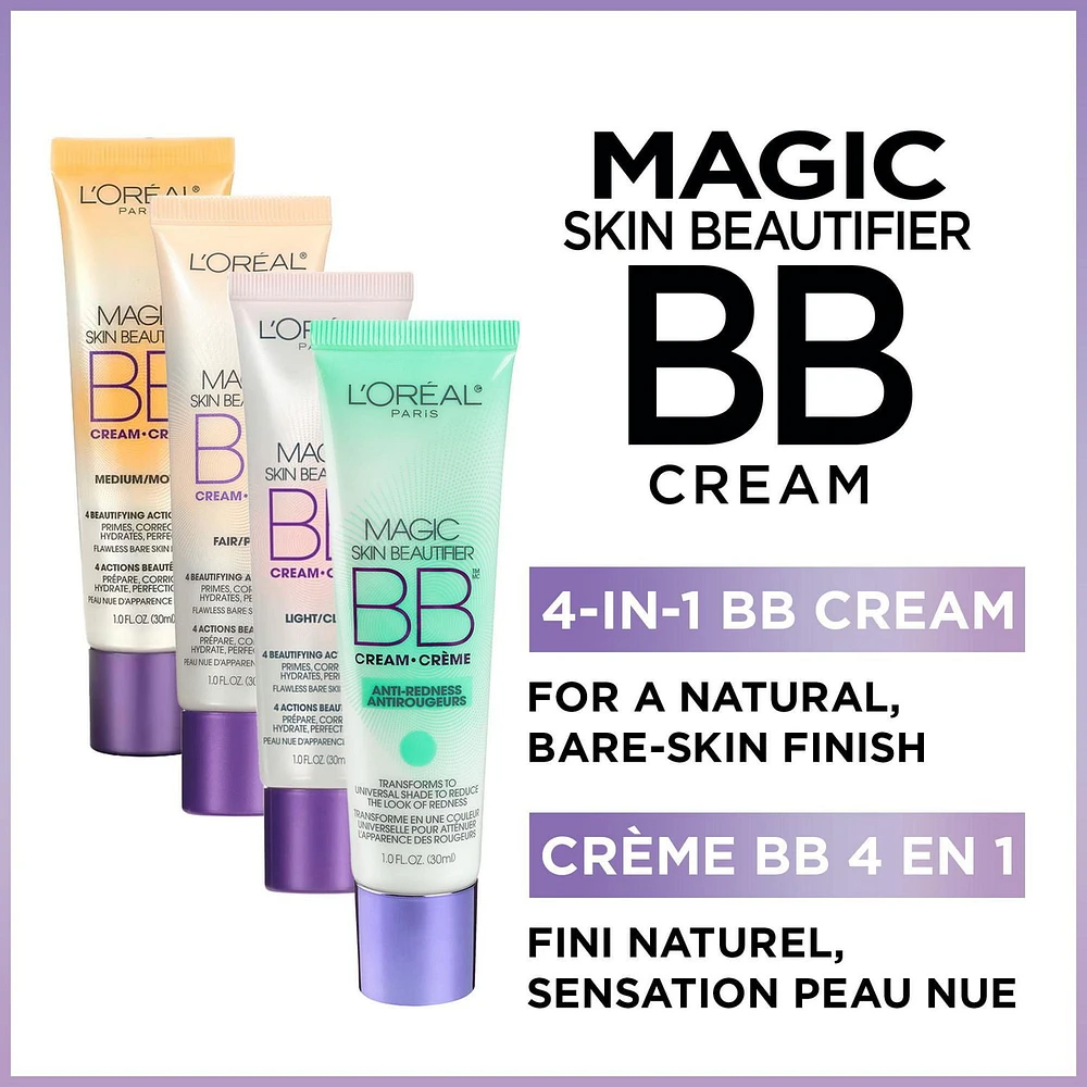 L'Oréal Paris Magic Skin Beautifier BB Cream, 30 mL, 4-in-1 BB Cream