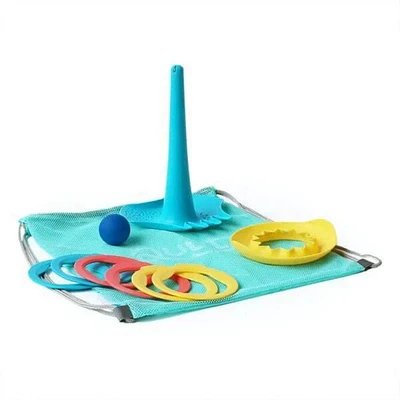 Quut - Set de Plage Triplet - Kit de Jouets de Sable Multifonctionnel avec Pelle, Râteau, Tamis, Jeu de Pétanque, Formeur de Sable Magique - Plastique Durable - Parfait pour Plage, Jardin & Jeu en Plein Air - Avec Sac de Plage Pratique