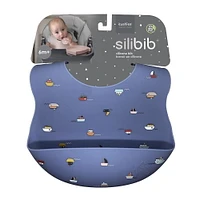 Kushies Silibib - silicone bib Sailor Blue