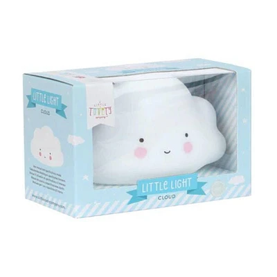 A Little Lovely Company - Wireless Night Light - Smiling Cloud Shape - Soft Glow for a Secure Feeling - Cordless and Portable - Perfect for Kids' Rooms