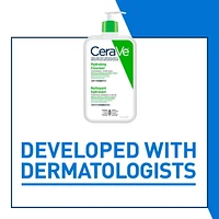 CeraVe Nettoyant Hydratant pour le Visage avec Acide Hyaluronique et 3 Céramides | Nettoyant Quotidien pour le Visage pour Peau Normale à Sèche | Sans Parfum Nettoyant Efficace et Non Gras