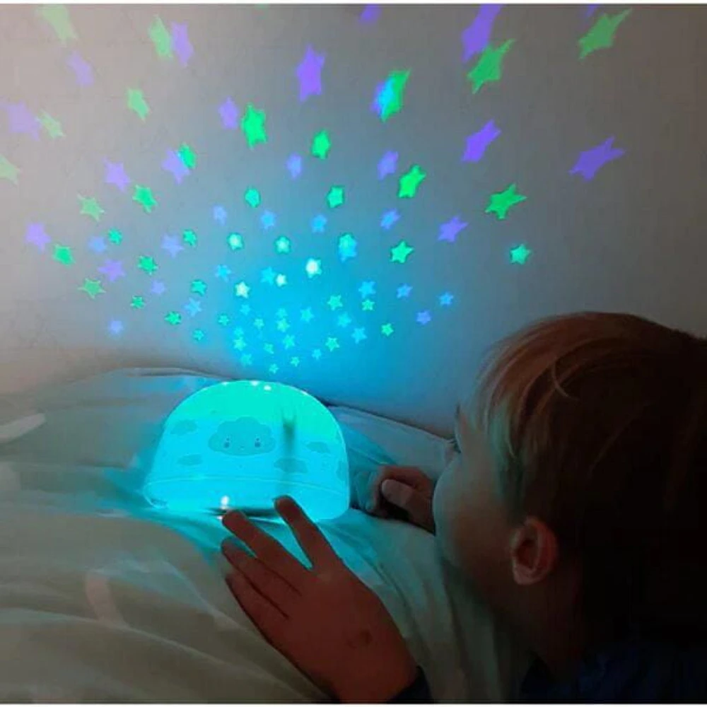 A Little Lovely Company - Projector Light Grey - Wireless Lamp - Vehicles Theme - Creates Starry Sky on Ceiling - Easy to Carry - Perfect for Kids' Rooms