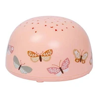 A Little Lovely Company - Projector Light Pink - Wireless Lamp - Butterflies Theme - Creates Magical Starry Sky - Portable and Easy to Use - Ideal for Kids' Rooms - Perfect for Sleep Time