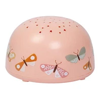 A Little Lovely Company - Projector Light Pink - Wireless Lamp - Butterflies Theme - Creates Magical Starry Sky - Portable and Easy to Use - Ideal for Kids' Rooms - Perfect for Sleep Time