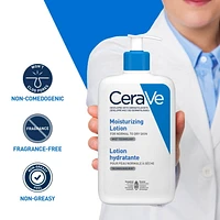 CeraVe Moisturizing Lotion, Body Lotion, Face Moisturizer, and Hand Cream  for Women & Men with Hyaluronic Acid and 3 Ceramides. For Normal to Dry Skin & Sensitive Skin, Fragrance-Free, 355mL, Lightweight hydrating lotion