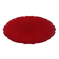 Round Serving Plate (Textured) (Red) (13") - Set of 6