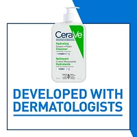 CeraVe Hydrating CREAM-TO-FOAM Cleanser. Face & Eye Makeup Remover with Hyaluronic Acid & 3 Essential Ceramides. Gentle face wash for men & women, removes dirt, excess oil. Normal to dry skin. Fragrance Free, 562ML, Rich, Cream to Foam Cleanser