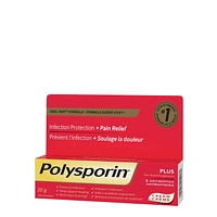 POLYSPORIN® Crème + Analgésique, 30 g en tubes de 30 g.