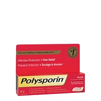 POLYSPORIN® Crème + Analgésique, 30 g en tubes de 30 g.