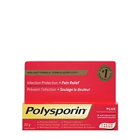 POLYSPORIN® Crème + Analgésique, 30 g en tubes de 30 g.