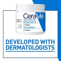 CeraVe Moisturizing Cream with 3 Ceramides and Hyaluronic Acid | Daily Face, Body and Hand Moisturizer for Normal to Dry Skin, Women & Men | Non-Comedogenic, Oil-free, and Fragrance Free - 453 G, Moisturizing Cream 453g