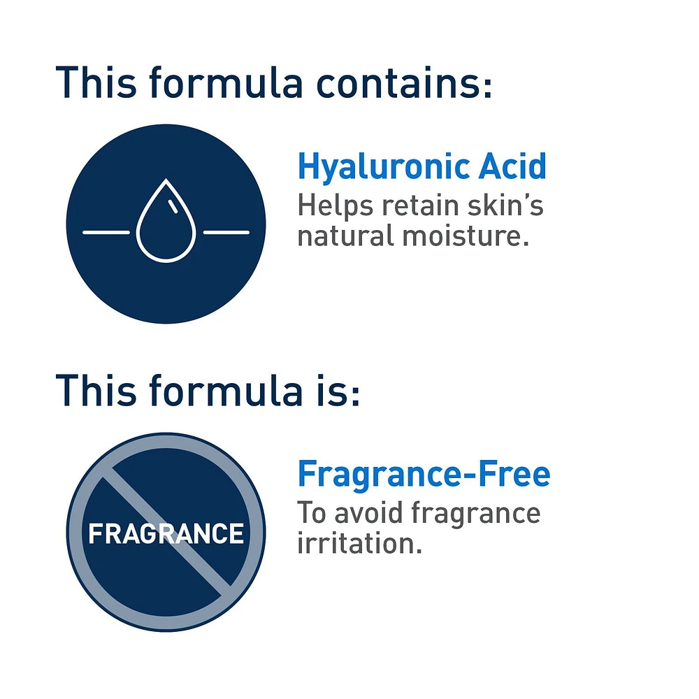 CeraVe Moisturizing Cream Hydratant quotidien pour le visage et le corps pour la peau sèche avec de l'acide hyaluronique et 3 céramides | Sans parfum Crème hydratante 453g