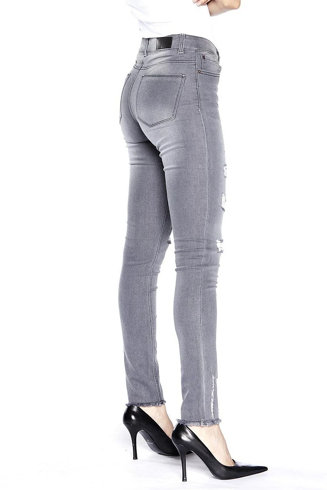 Jeaniologie ™ Women High Rise Skinny Jeans | Light Wash