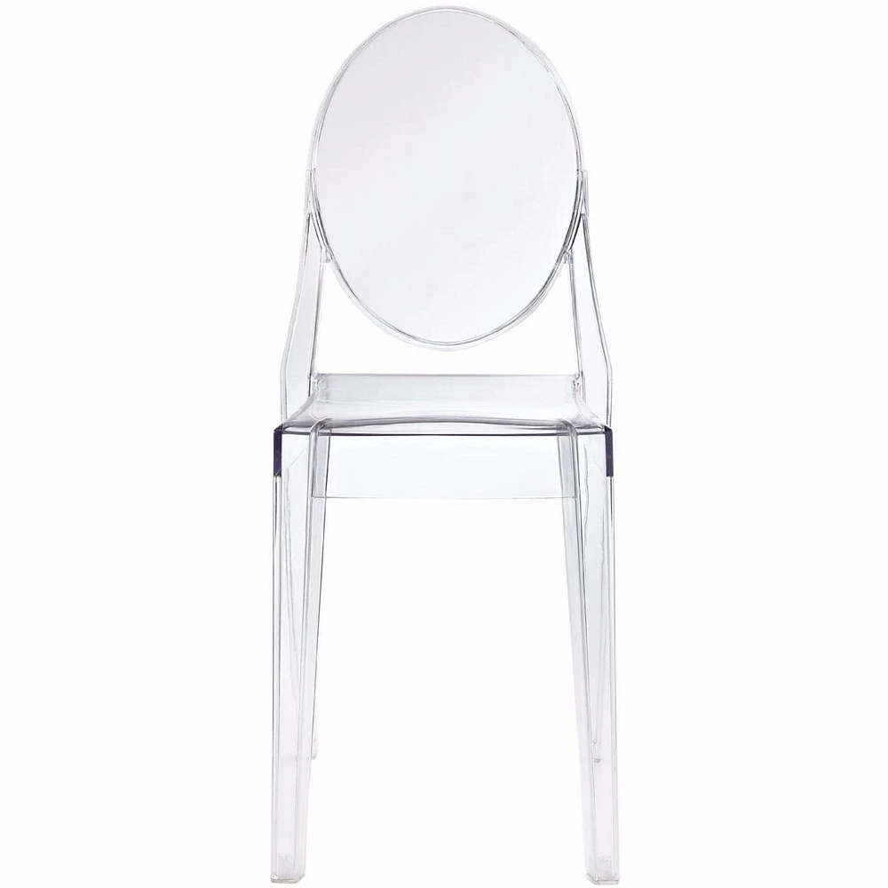 Nicer Furniture Ghost Clear Side Chair