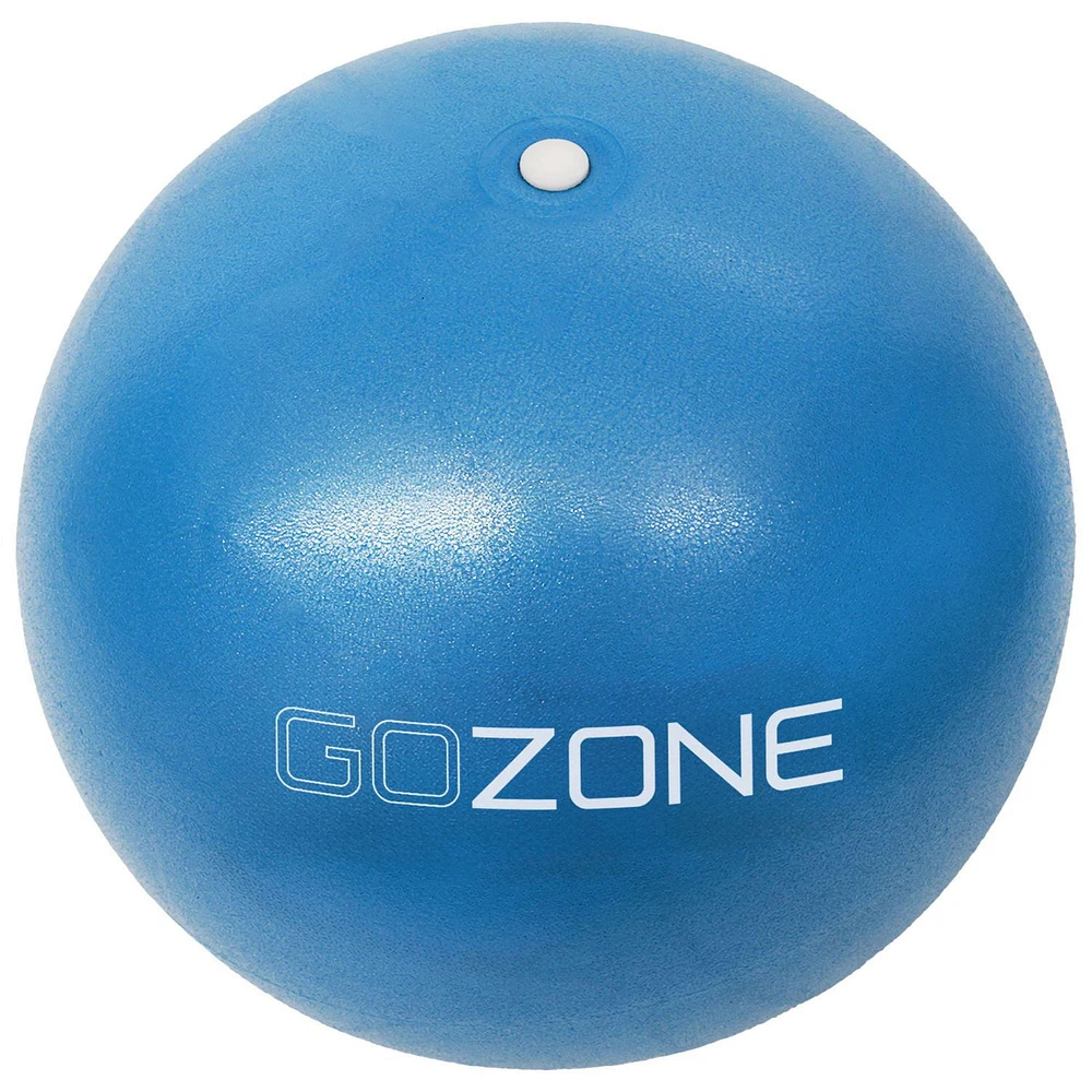 GoZone Exercise Ball for Pilates, Balance Ball for Toning, Yoga and Barre, Anti Burst, Includes Hand Pump, Blue, 9 Inch, Pilates Exercise Ball