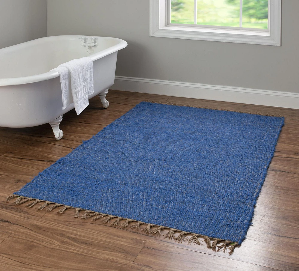 Verginia Berber Blue 3 ft. 6 in. x 5 ft. 6 in. Accent Rug