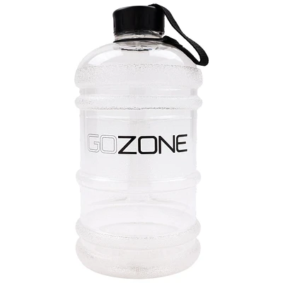 GoZone Water Bottle Jug, Half Gallon Sports Water Jug with Carry Handle, Clear, 64 oz, 64 oz Water Bottle Jug