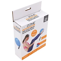 GoZone Exercise Ball for Pilates, Balance Ball for Toning, Yoga and Barre, Anti Burst, Includes Hand Pump, Blue, 9 Inch, Pilates Exercise Ball