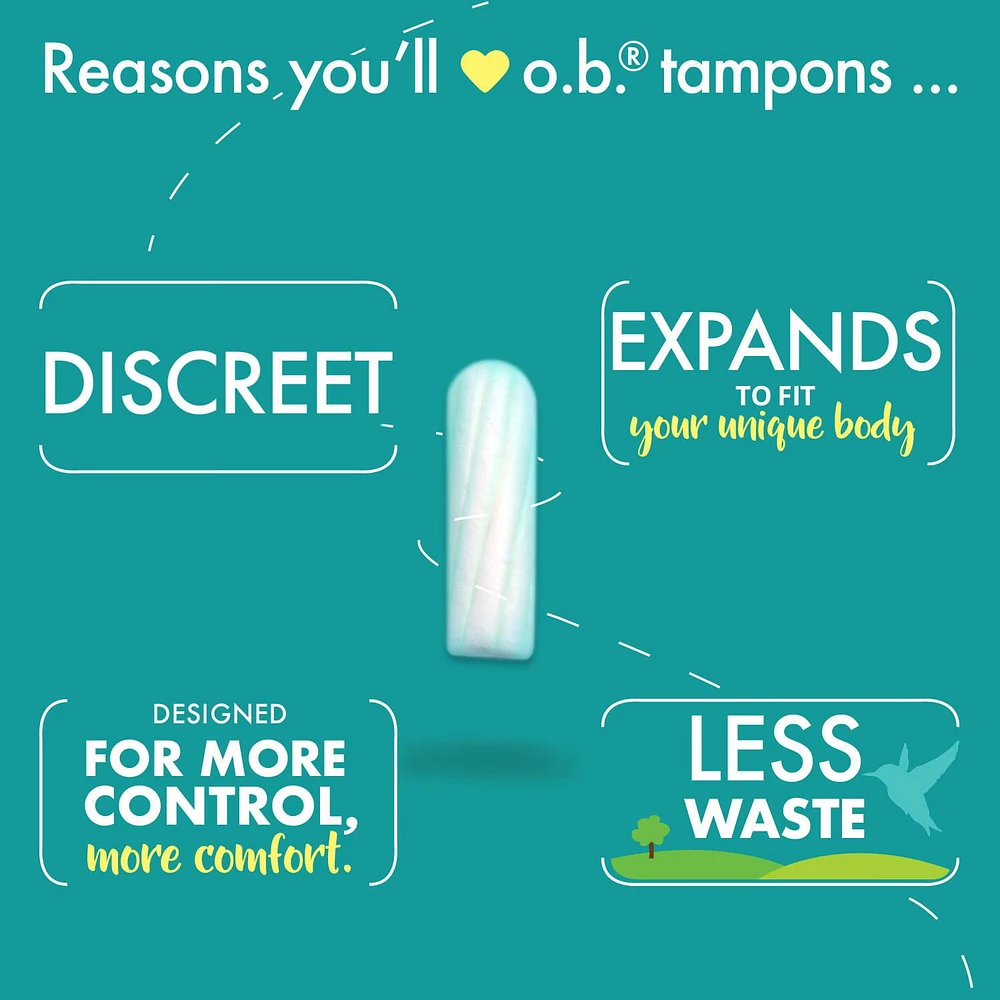 o.b. Original Non-Applicator Tampons Ultra Absorbancy