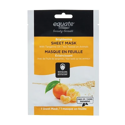 Equate Beauty Brightening Sheet Mask, 1 Sheet Mask