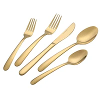 Home Trends 20 Piece Stainless Steel Flatware Set Gold, HT 20 Pc Gold Flatware