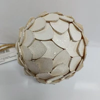 HOLIDAY TIME FROSTED ELEGANCE DIA 3INCH WHITE PINECONE ORNAMENT