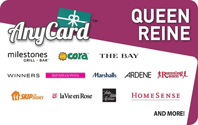 Canada AnyCard Reine 50$ eCarte-Cadeau (Livraison par e-mail)