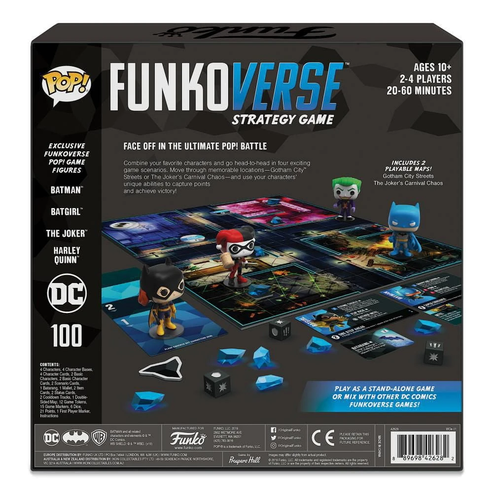 Funkoverse™ Strategy Game: DC 4-Figure Pack (2-4 Players)