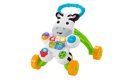 Fisher-Price Learn with Me Zebra Walker Baby & Toddler Learning Toy with Music & Lights - French Edition, Ages 6M+