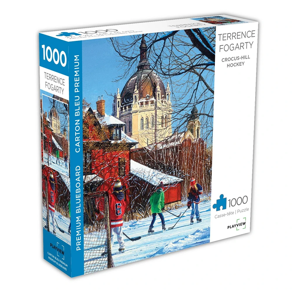 1000 Piece Blueboard Puzzle Terrence Fogarty Sports Crocus Hill Hockey