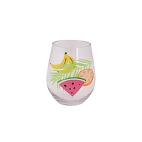 Mainstays 19.oz Tropical Acrylic Stemless Wine Glass 1pc