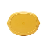 Hometrends Lemon Bamboo Melamine Serve Set L 13.9 x W 10.2 Inch 2pc