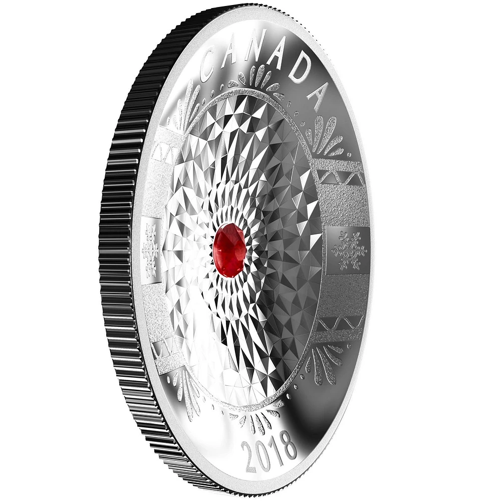 Classic Holiday Ornament with Swarovski® Crystals - Royal Canadian Mint Pure Silver Coin