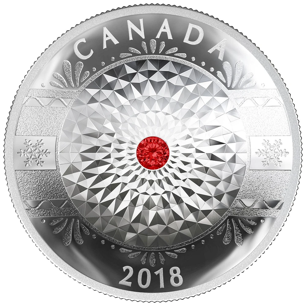 Classic Holiday Ornament with Swarovski® Crystals - Royal Canadian Mint Pure Silver Coin