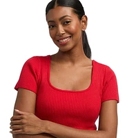 Chemise côtelée à encolure dégagée de Mexx pour femmes