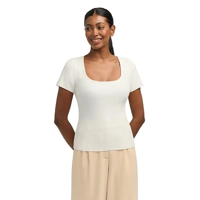 Chemise côtelée à encolure dégagée de Mexx pour femmes