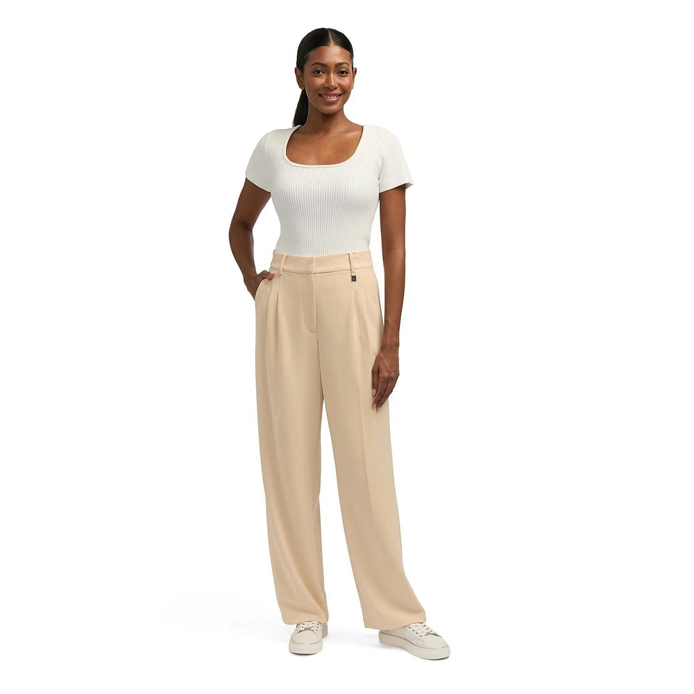 Chemise côtelée à encolure dégagée de Mexx pour femmes