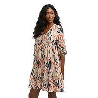 Mexx Women’s Printed V-Neck Puff Sleeve Dress, XS-XXL