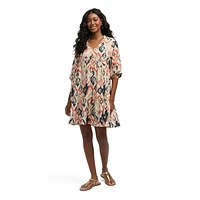 Mexx Women’s Printed V-Neck Puff Sleeve Dress, XS-XXL
