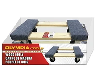 Olympia Tools Furniture Dolly, 1000lb Capacity, Wood Furniture Dolly