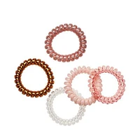 Goody Dentless Jelly Bands - Coil Ponytailers - T Trend Blush Color - 5Ct, Goody Elastic.